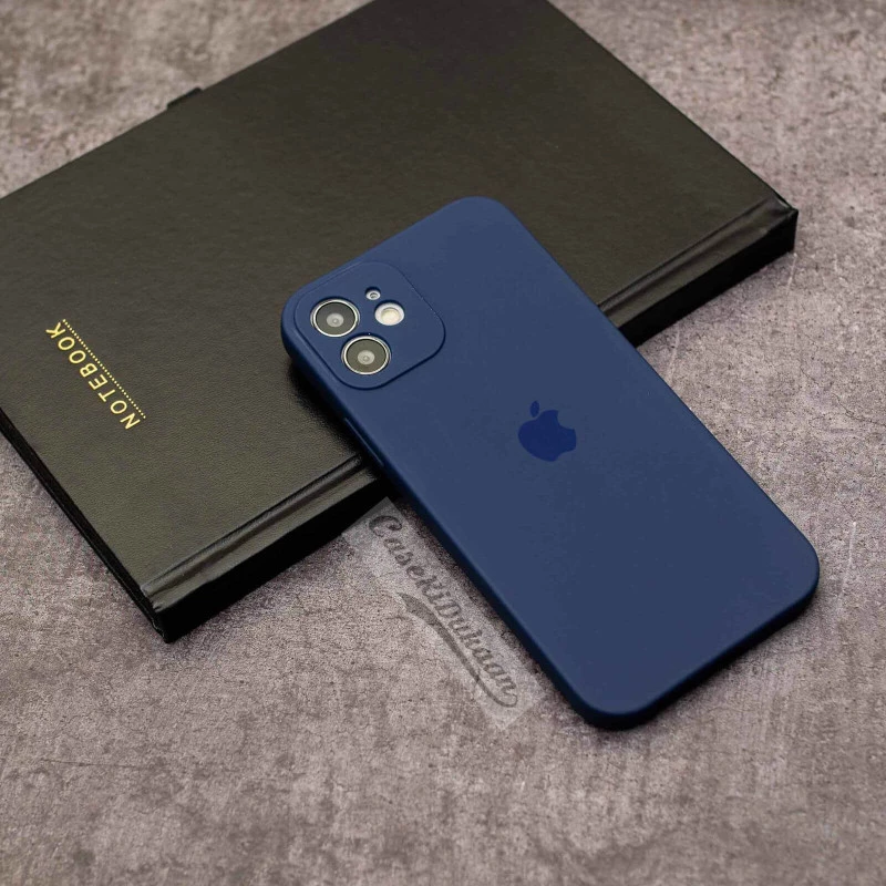 Dark Blue rubber soft case for iPhone 12