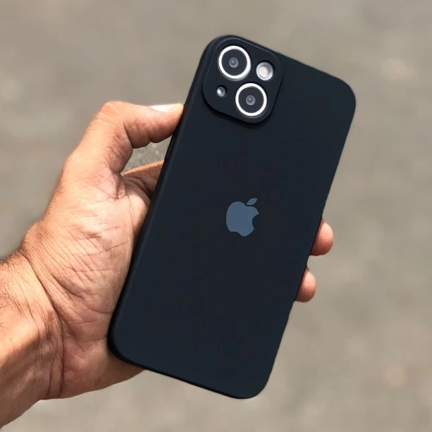 Black Soft Rubber Case For iPhone 13