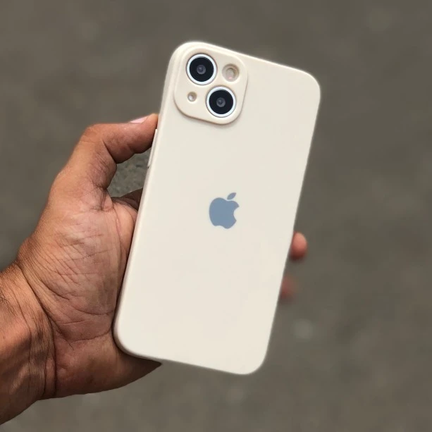 Cream Soft Rubber Case For iPhone 13