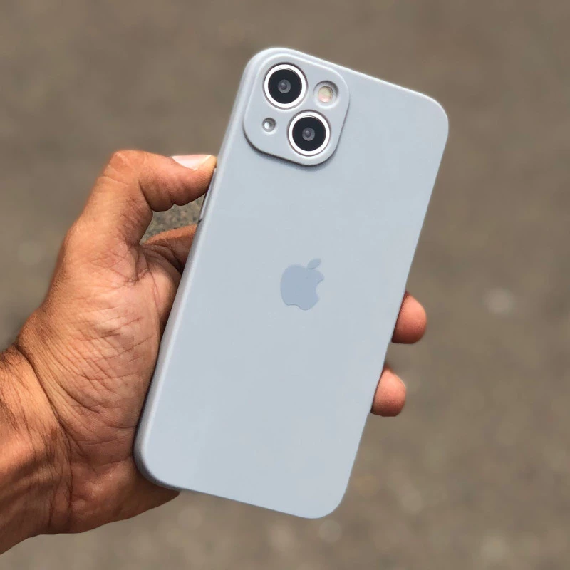 Gray Soft Rubber Case For iPhone 13