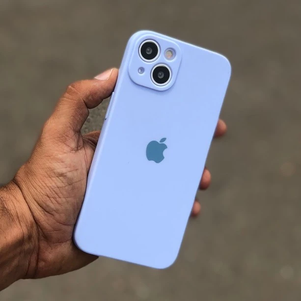 Light Blue Soft Rubber Case For iPhone 13