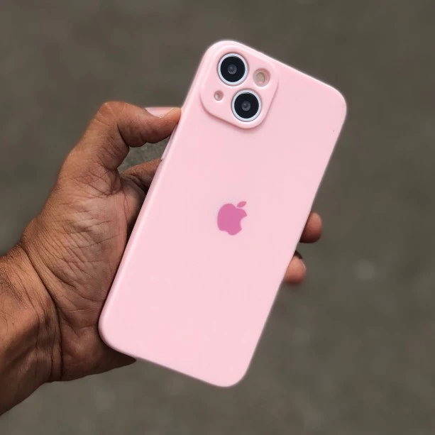 Light Pink Soft Rubber Case For iPhone 13
