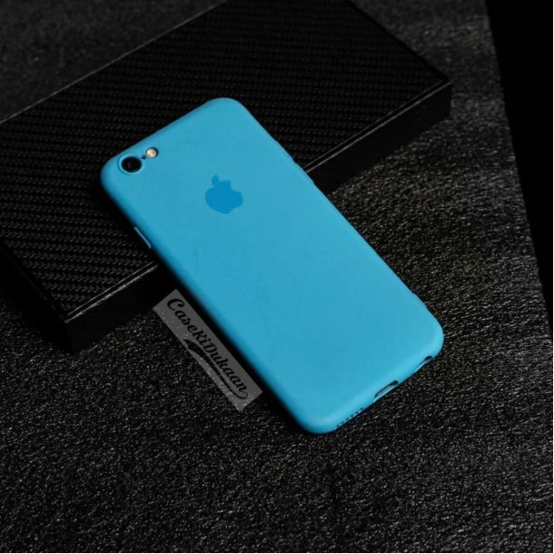 Soft Flexible Rubber Case For iPhone 6 plus - 6s plus Cyan Blue