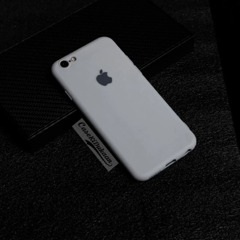 Soft Flexible Rubber Cover For iPhone 6/6s White Color