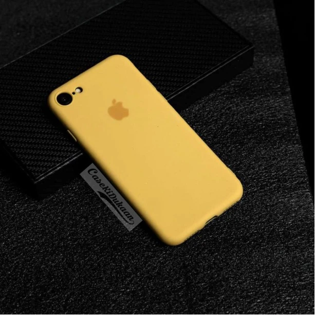 Soft Flexible Rubber Case For iPhone 7 / iPhone 8 Yellow