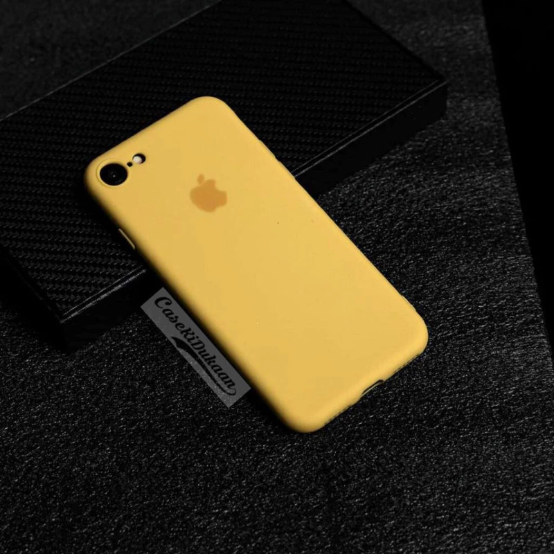 Soft Flexible Rubber Case For iPhone 7 / iPhone 8 Yellow