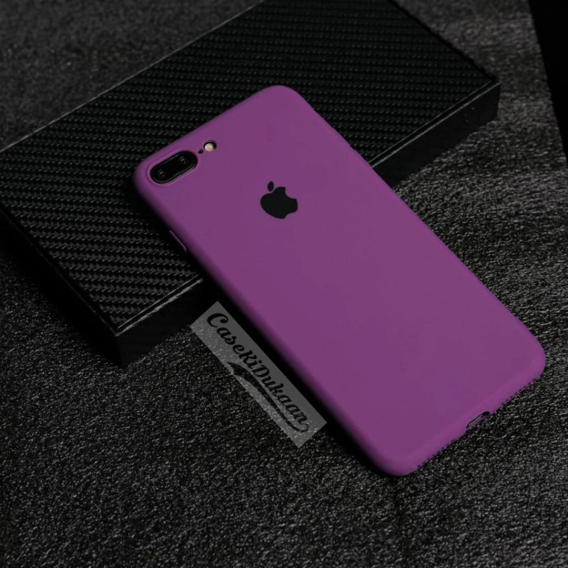 Soft Flexible Rubber Case For iPhone 7 Plus / iPhone 8 Plus Purple