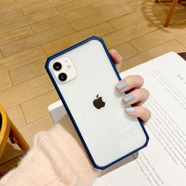 Dark Blue Bumper Shockproof Case For iPhone