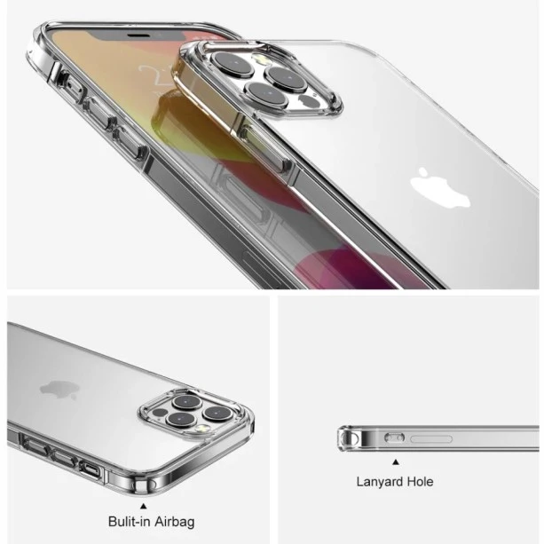 Hybrid Camera Protection Transparent Shockproof Case For iPhone 12 Pro Max