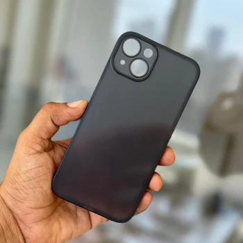 Black Slim Transparent Ultra Thin Case For iPhone 15