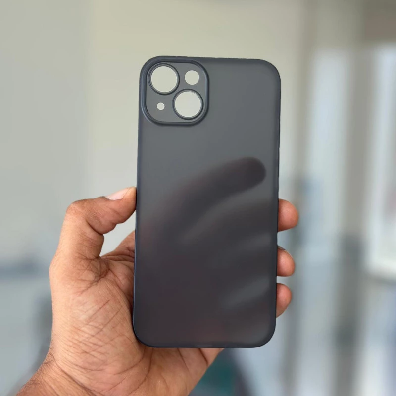 Black Slim Transparent Ultra Thin Case For iPhone 14