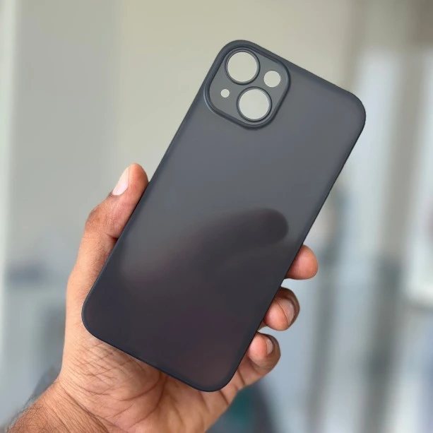 Black Slim Transparent Ultra Thin Case For iPhone 15 Plus