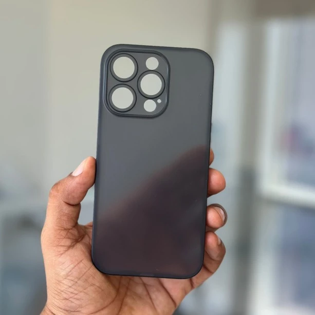 Black Slim Transparent Ultra Thin Case For iPhone 15 Pro