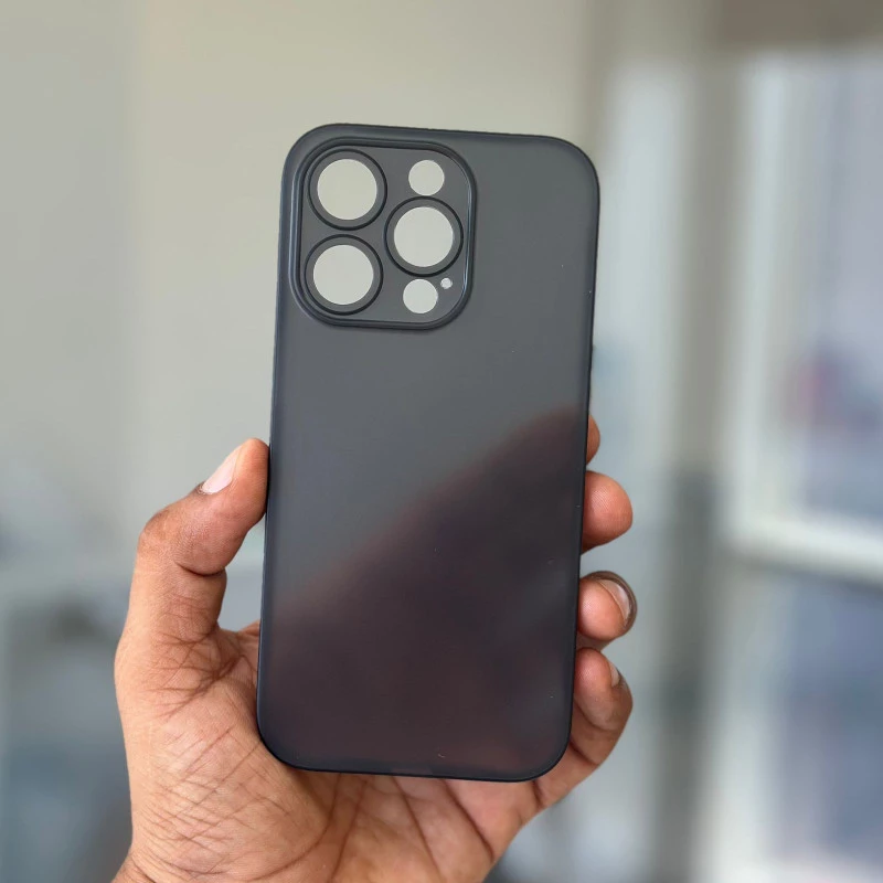 Black Slim Transparent Ultra Thin Case For iPhone 14 Pro
