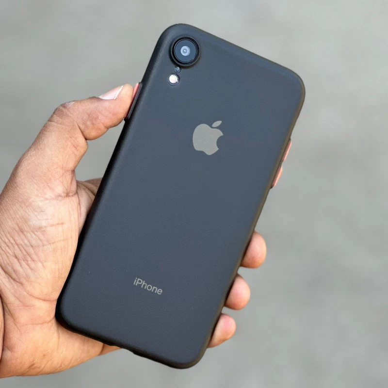 Smoke Black Transparent Ultra Thin Case For iPhone XR
