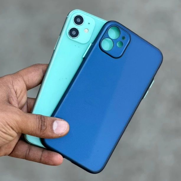 Blue Slim Transparent Ultra Thin Case For iPhone 11