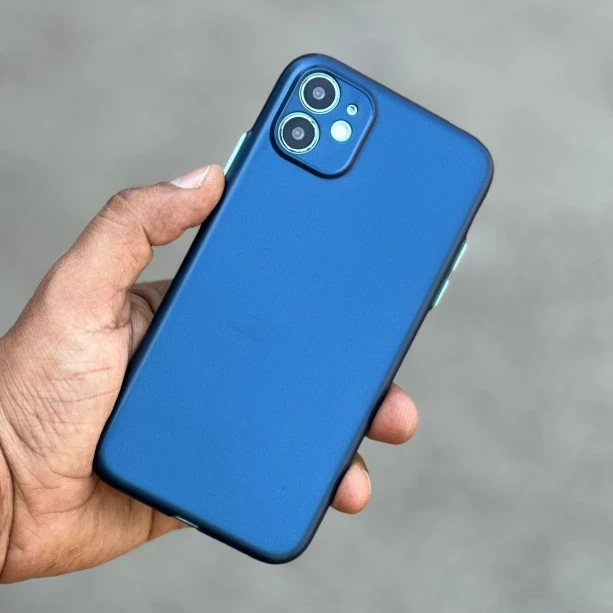 Blue Slim Transparent Ultra Thin Case For iPhone 11