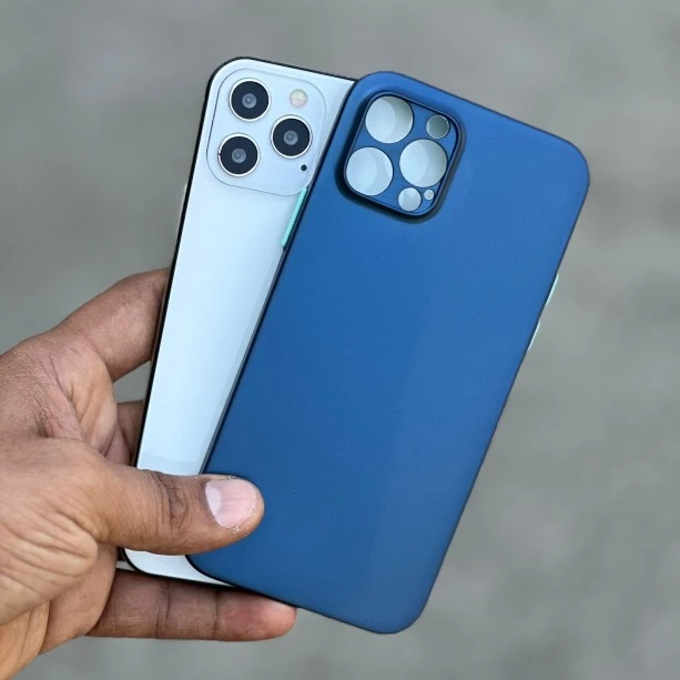 Blue Slim Transparent Ultra Thin Case For iPhone 12 Pro