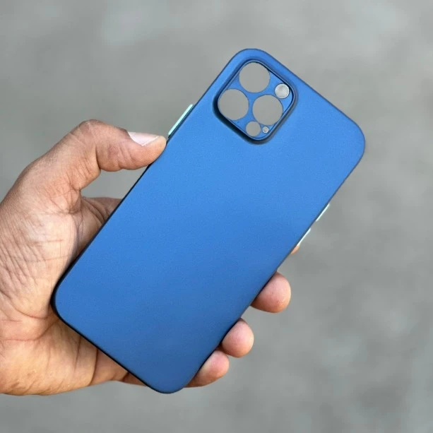 Blue Slim Transparent Ultra Thin Case For iPhone 12 Pro