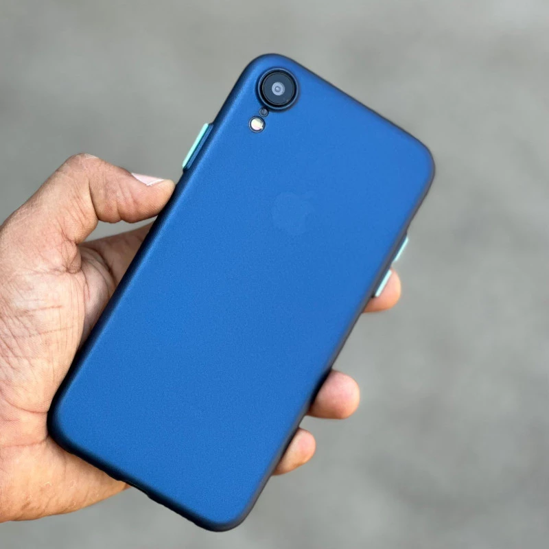 Blue Slim Transparent Ultra Thin Case For iPhone XR