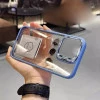 Premium iPhone 13 Pro  Cover with Metal Stand, Camera Lens Protector, and Shockproof Design -  Sierra Blue