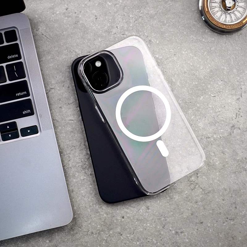 Anti Yellow Clear Case For iPhone 15 Plus - MagSafe , Scratch Resistant