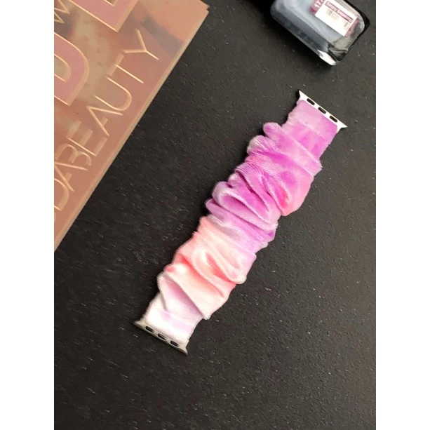 iWatch Strap For Girls Scrunchies Band Compatible With Apple Watch Series Ultra/8/SE/7/6/5/4/3/2/1 Design 102