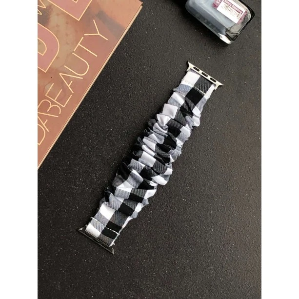 iWatch Strap For Girls Scrunchies Band Compatible With Apple Watch Series Ultra/8/SE/7/6/5/4/3/2/1  Design 103