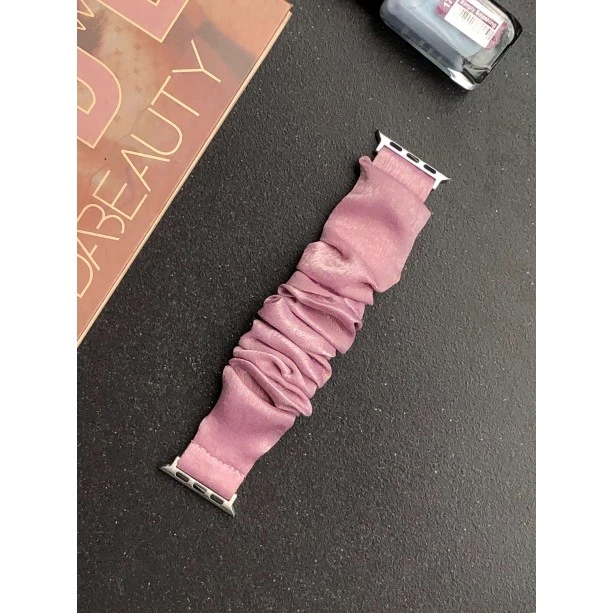 iWatch Strap For Girls Scrunchies Band Compatible With Apple Watch Series SE/7/6/5/4/3/2/1 Size (38/40/41mm) Design 104