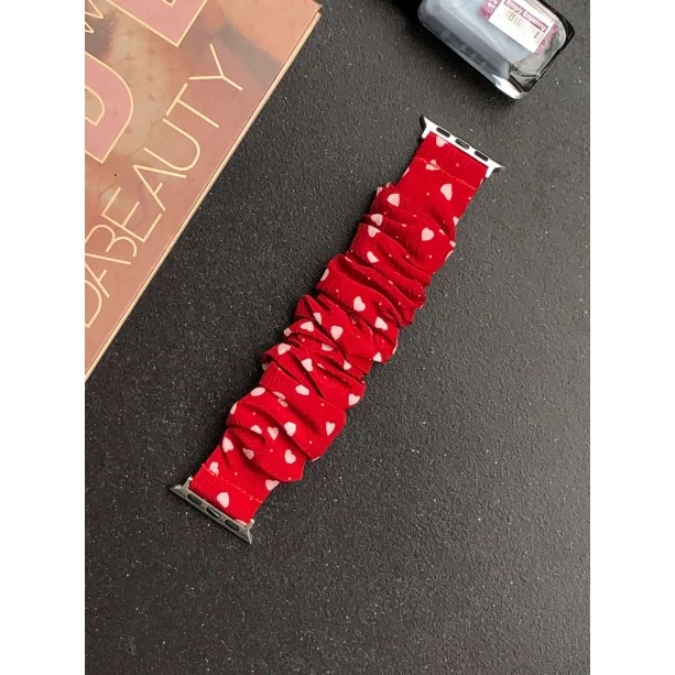 iWatch Strap For Girls Scrunchies Band Compatible With Apple Watch Series Ultra/8/SE/7/6/5/4/3/2/1 Design 106
