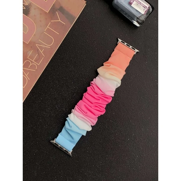 iWatch Strap For Girls Scrunchies Band Compatible With Apple Watch Series SE/7/6/5/4/3/2/1 For Size (38/40/41mm) Design 109