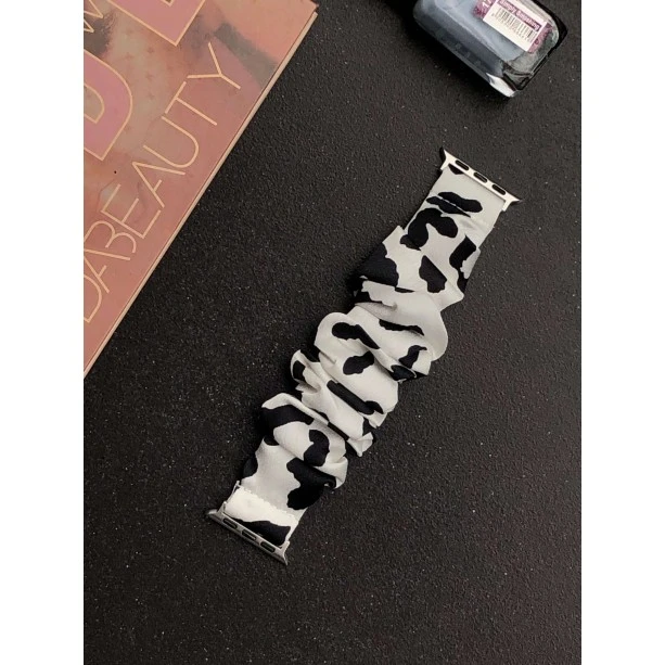 iWatch Strap For Girls Scrunchies Band Compatible With Apple Watch Series Ultra/8/SE/7/6/5/4/3/2/1 For Size (38/40/41mm) Design 116