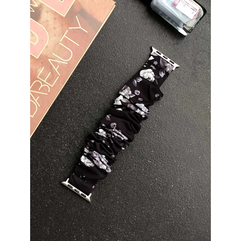 iWatch Strap For Girls Scrunchies Band Compatible With Apple Watch Series SE/7/6/5/4/3/2/1 For Size (38/40/41mm)  Design 123