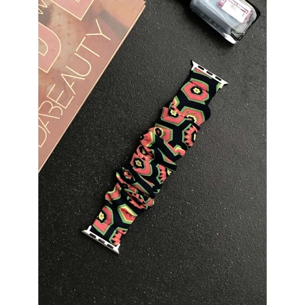 iWatch Strap For Girls Scrunchies Band Compatible With Apple Watch Series Ultra/8/SE/7/6/5/4/3/2/1 Design 124