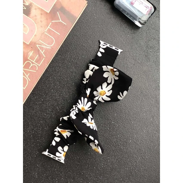 iWatch Strap For Girls Scrunchies Band Compatible With Apple Watch Series SE/7/6/5/4/3/2/1 For Size (38/40/41mm)  Design 126