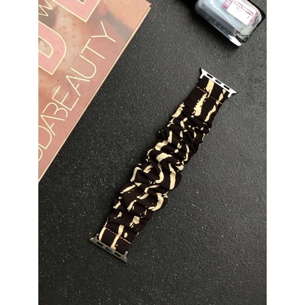 iWatch Strap For Girls Scrunchies Band Compatible With Apple Watch Series Ultra/8/SE/7/6/5/4/3/2/1 Design 128