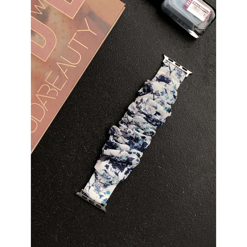 iWatch Strap For Girls Scrunchies Band Compatible With Apple Watch Series Ultra/8/SE/7/6/5/4/3/2/1 Design 131