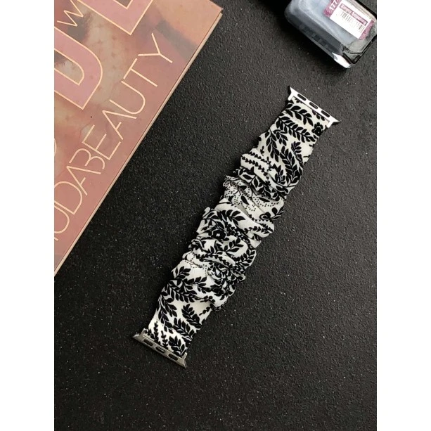 iWatch Strap For Girls Scrunchies Band Compatible With Apple Watch Series Ultra/8/SE/7/6/5/4/3/2/1 Design 133
