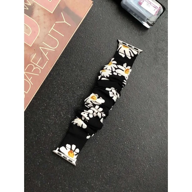 iWatch Strap For Girls Scrunchies Band Compatible With Apple Watch Series SE/7/6/5/4/3/2/1 Design 142