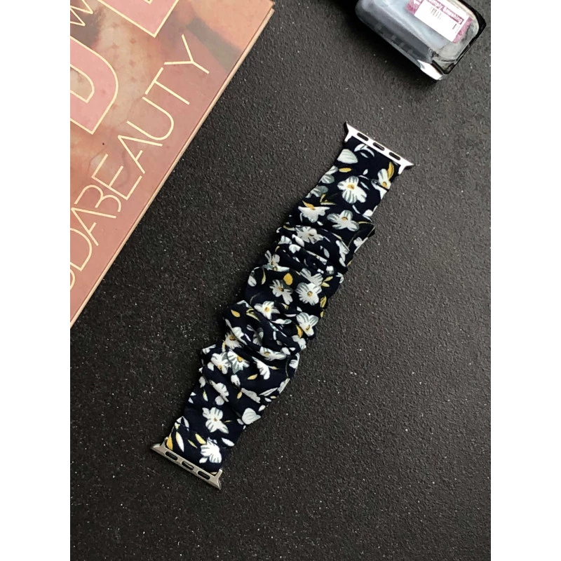 iWatch Strap For Girls Scrunchies Band Compatible With Apple Watch Series SE/7/6/5/4/3/2/1 Design 145