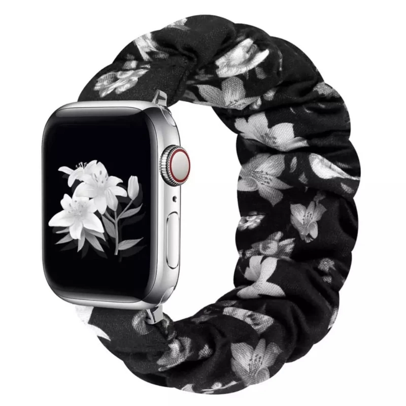 iWatch Strap For Girls Scrunchies Band Compatible With Apple Watch Series SE/7/6/5/4/3/2/1 For Size (38/40/41mm)  Design 123