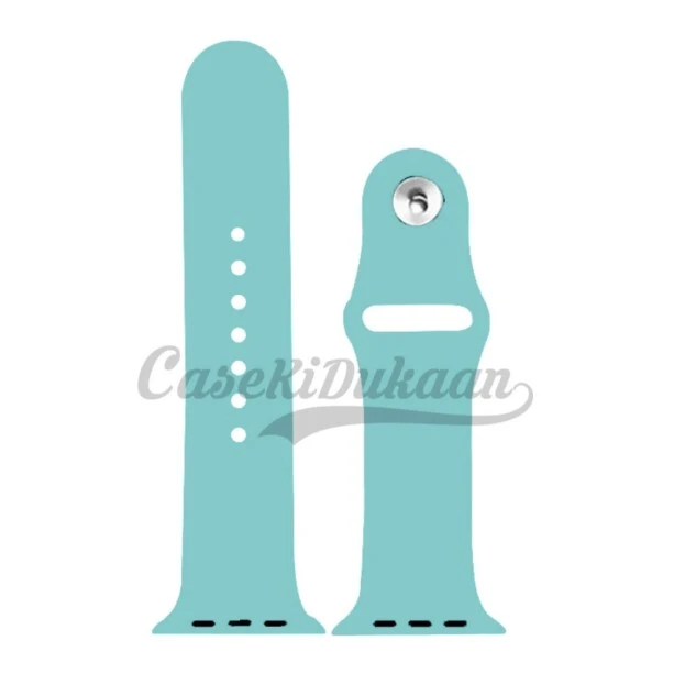 Aqua Green iWatch Silicone Strap Compatible with Watch Series Ultra/8/Se/7/6/5/4/3/2/1 Size: 38mm/40mm/41mm