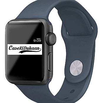 Dark Grey iWatch Silicone Strap Compatible with Watch Series Ultra/8/Se/7/6/5/4/3/2/1 Size: 38mm/40mm/41mm