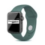 Midnight Green iWatch Silicone Strap Compatible with Watch Series Ultra/8/Se/7/6/5/4/3/2/1 Size: 42mm/44mm/45mm/49mm