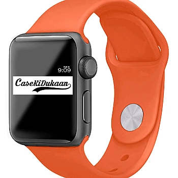 Nova Orange iWatch Silicone Strap Compatible with Watch Series Ultra/Se/8/7/6/5/4/3/2/1 Size: 38mm/40mm/41mm
