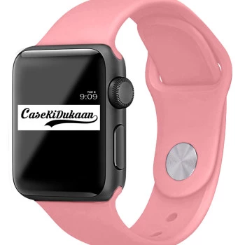 Rose Mist iWatch Silicone Strap Compatible with Watch Series Ultra/8/Se/7/6/5/4/3/2/1 Size: 42mm/44mm/45mm/49mm