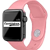 Rose Mist iWatch Silicone Strap Compatible with Watch Series Ultra/8/Se/7/6/5/4/3/2/1 Size: 42mm/44mm/45mm/49mm