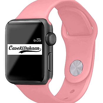 Rose Mist iWatch Silicone Strap Compatible with Watch Series Ultra/8/Se/7/6/5/4/3/2/1 Size: 42mm/44mm/45mm/49mm