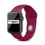 Wine Red iWatch Silicone Strap Compatible with Watch Series Ultra/8/Se/7/6/5/4/3/2/1 Size: 42mm/44mm/45mm/49mm