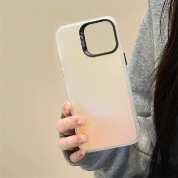 Frosted Solid Colour Shockproof Case for iPhone 14 Pro Max - White